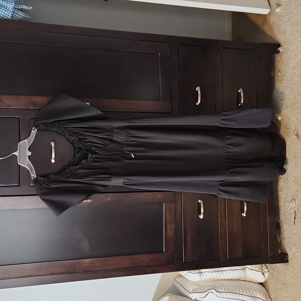 Off the Shoulder Black Maxi Dress